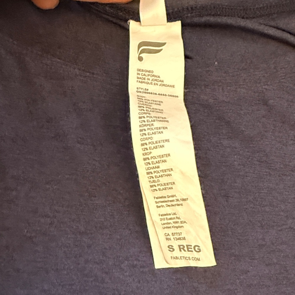 Fabletics Navy Blue Off-Shoulder Jumpsuit - Picture 6 of 14